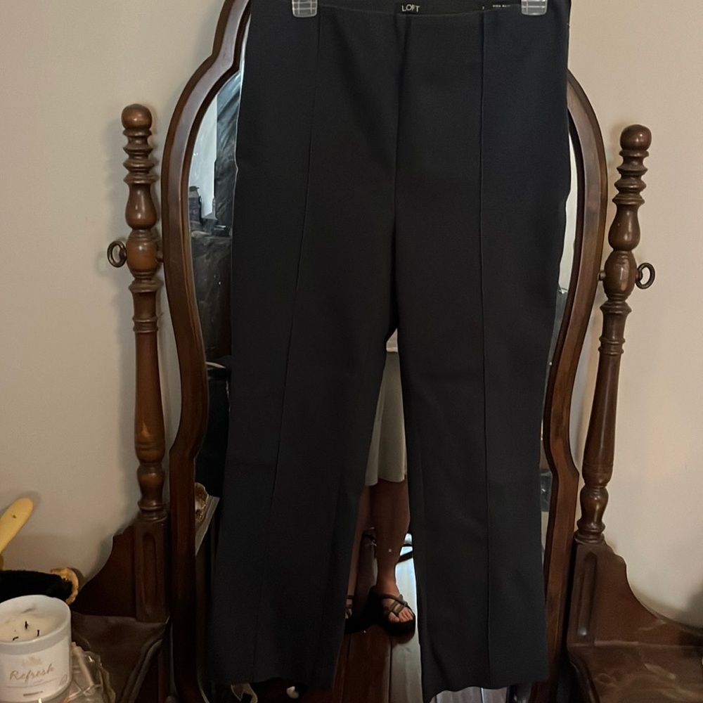Loft High Waist Charcoal Pants
